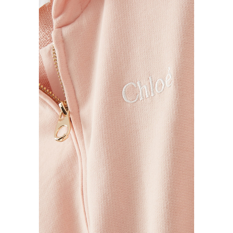 Chloé - Hooded Playsuit in Cotton-jersey