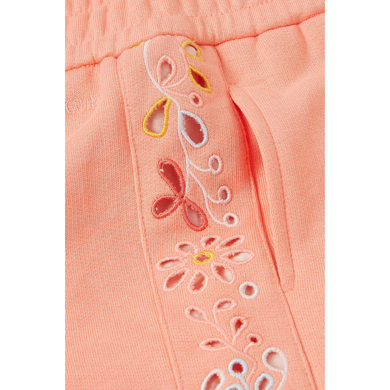 Chloé - Floral-trim Shorts in Cotton