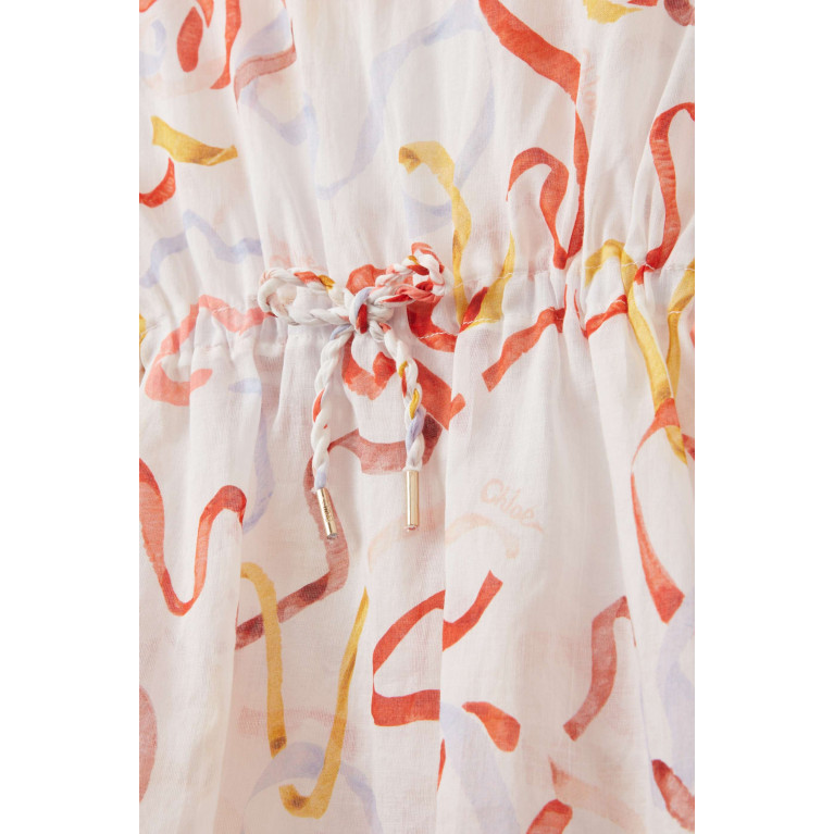 Chloé - Ribbons Print Veil Dress in Voile