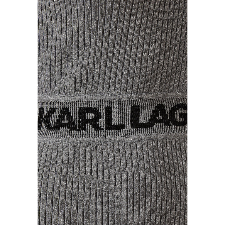 Karl Lagerfeld - Belted Midi Dress in Lurex Knit