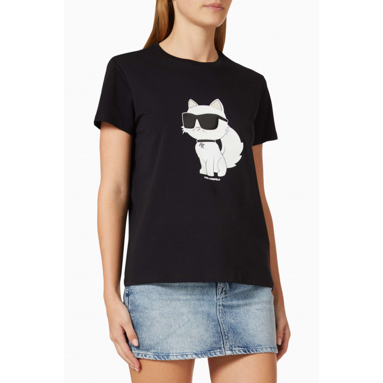 Karl Lagerfeld - Ikonik 2.0 Choupette T-shirt in Cotton Jersey