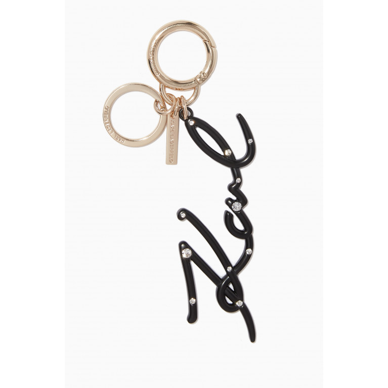 Karl Lagerfeld - K/Signature Rhinestone-embellished Keychain