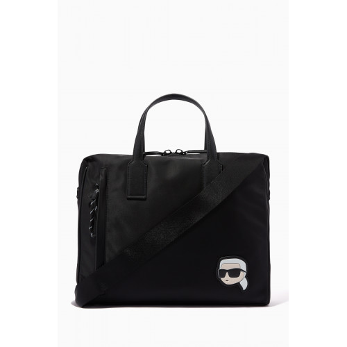 Karl Lagerfeld - K/Ikonic 2.0 Patch Briefcase in Nylon