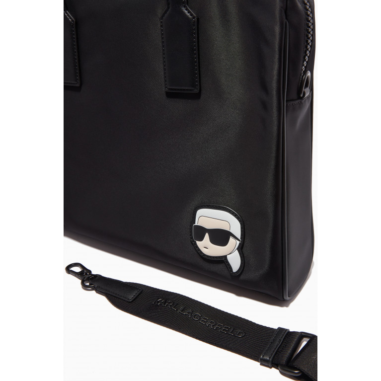 Karl Lagerfeld - K/Ikonic 2.0 Patch Briefcase in Nylon