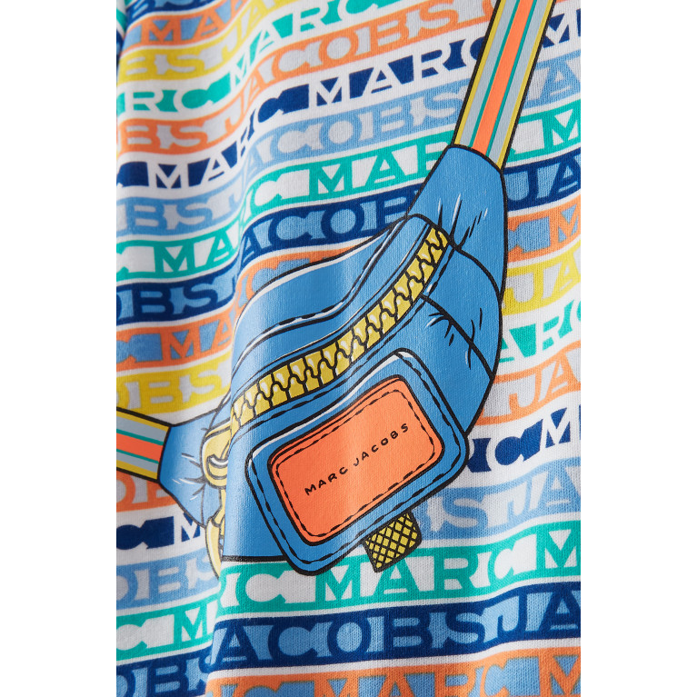 Marc Jacobs - Striped Logo Bag-print Romper in Cotton
