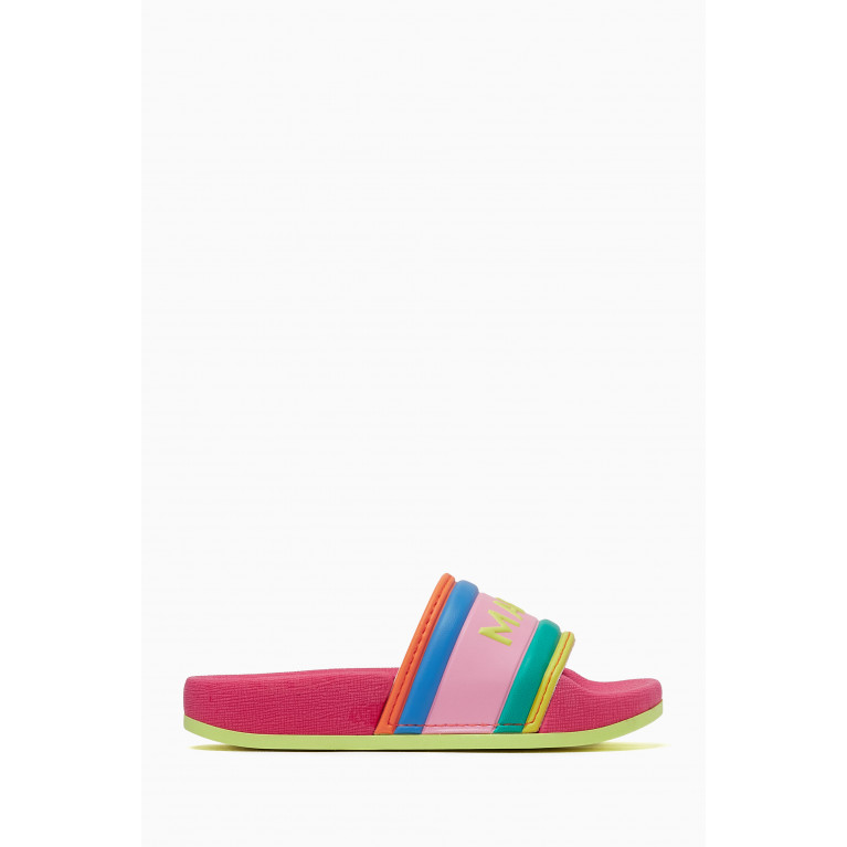 Marc Jacobs - Logo Color-block Slides in Rubber