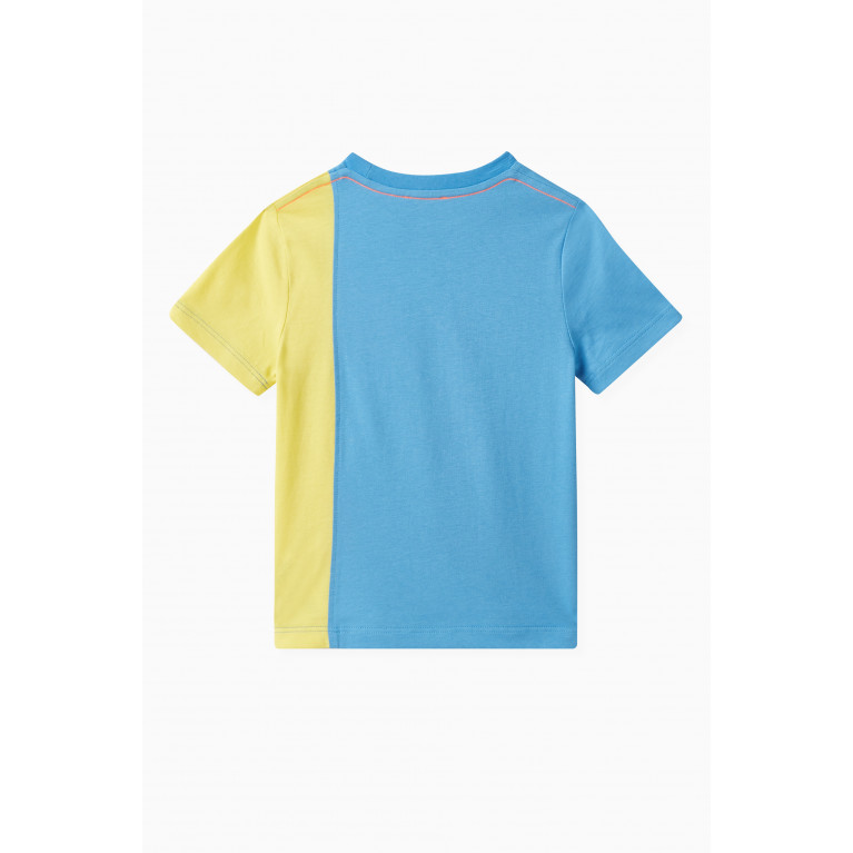 Marc Jacobs - Colour-block Logo T-shirt in Cotton Jersey Blue
