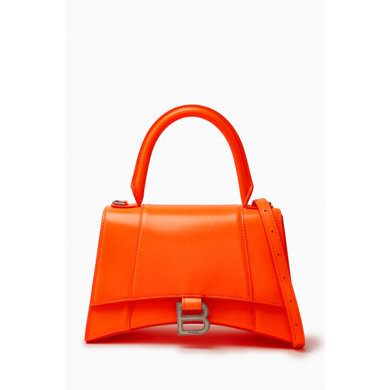 Balenciaga - Small Hourglass Top Handle Bag in Calfskin Leather