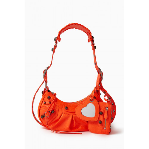 Balenciaga - XS Le Cagole Croc-embossed Shoulder Bag in Leather