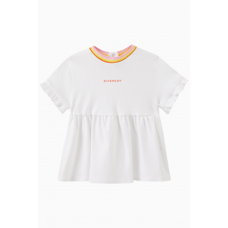 Givenchy - Pleated Logo Print T-Shirt in Cotton