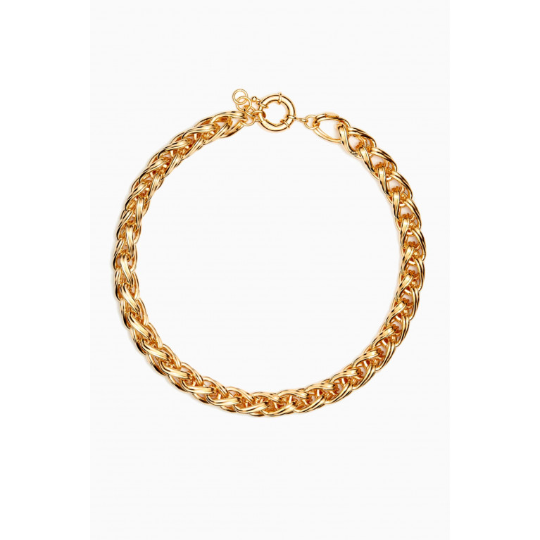 Destree - Elizabeth Single Chain Necklace in 24kt Gold-plated Brass