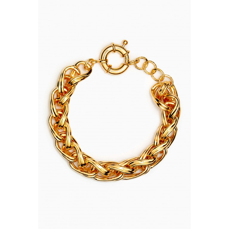Destree - Elizabeth Single Chain Bracelet in 24kt Gold-plated Brass