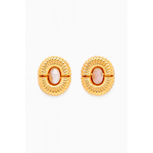 Destree - Sonia Sun Pearl Earrings in 24kt Gold-plated Brass Pink