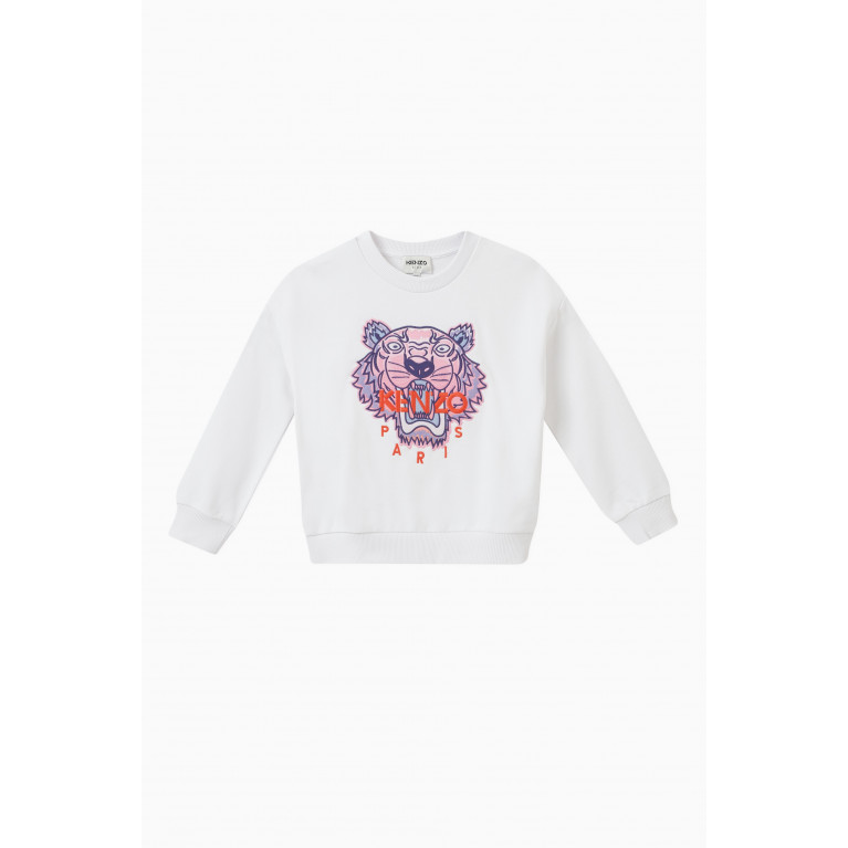 KENZO KIDS - Long Sleeved Logo Sweatshirt in Cotton