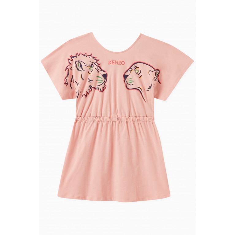 KENZO KIDS - Friends Logo T-shirt Dress in Cotton