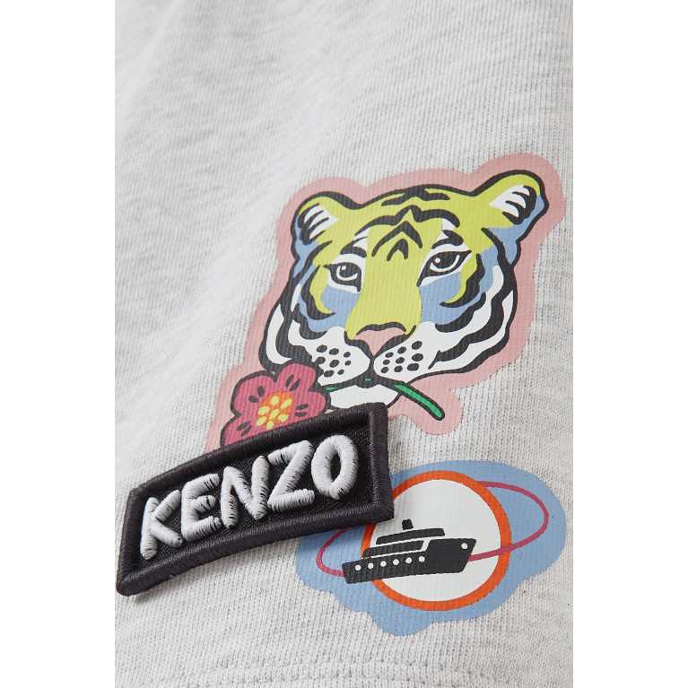 KENZO KIDS - Tiger Print Shorts in Cotton