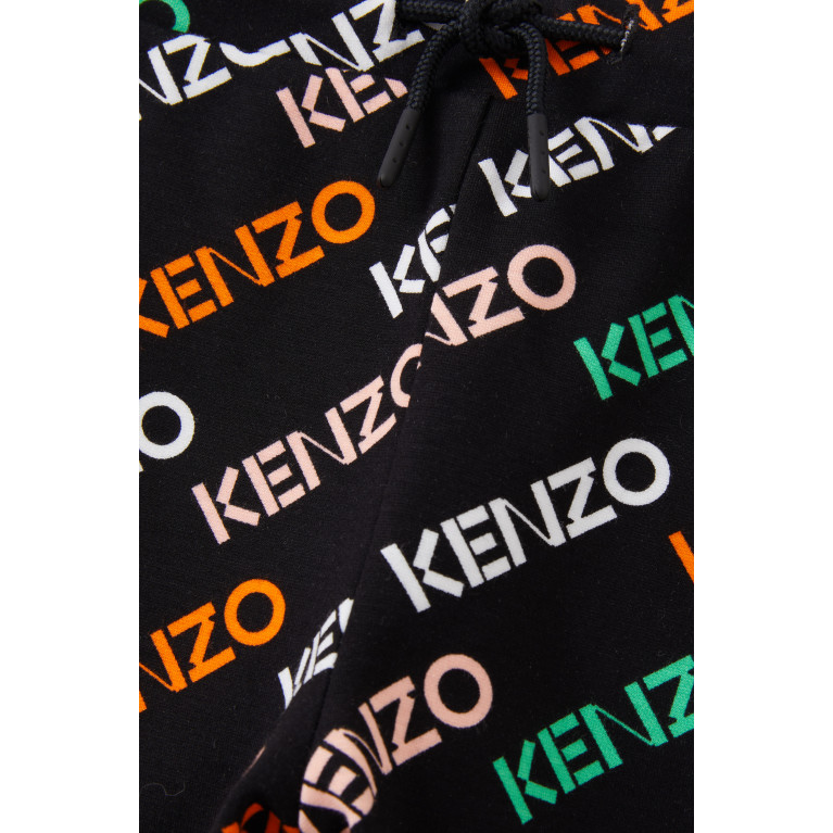 KENZO KIDS - Logo Print Sweatpants in Viscose-blend