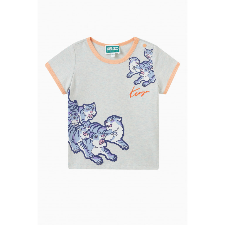 KENZO KIDS - Animal Print T-shirt in Cotton