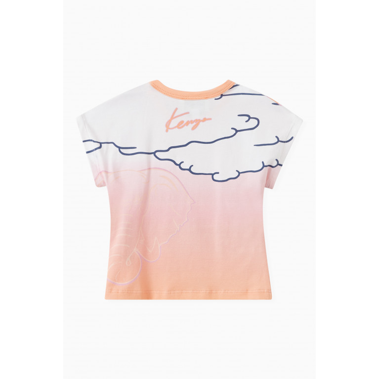 KENZO KIDS - Rainbow Print T-shirt in Cotton