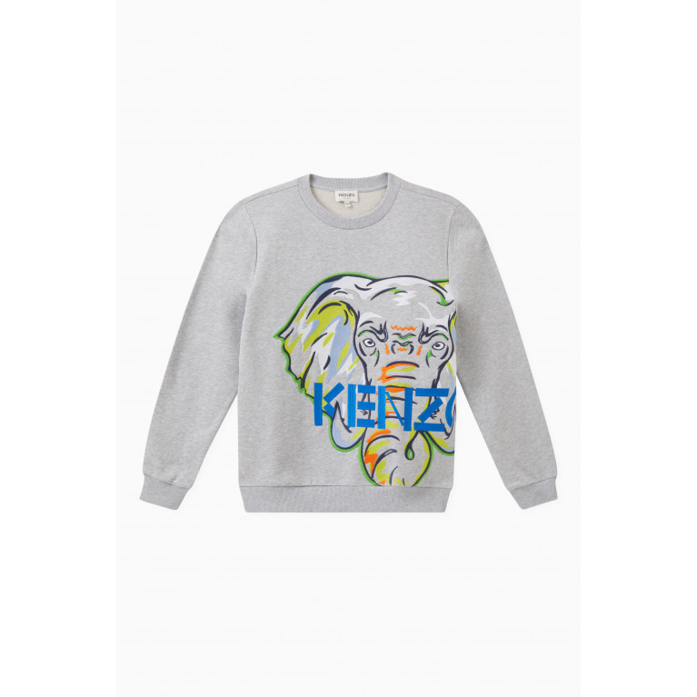 KENZO KIDS - Embroidered Elephant Sweatshirt