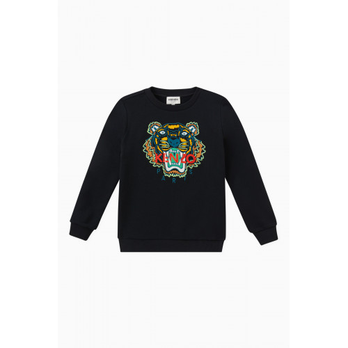 KENZO KIDS - Embroidered Tiger Sweatshirt in Cotton