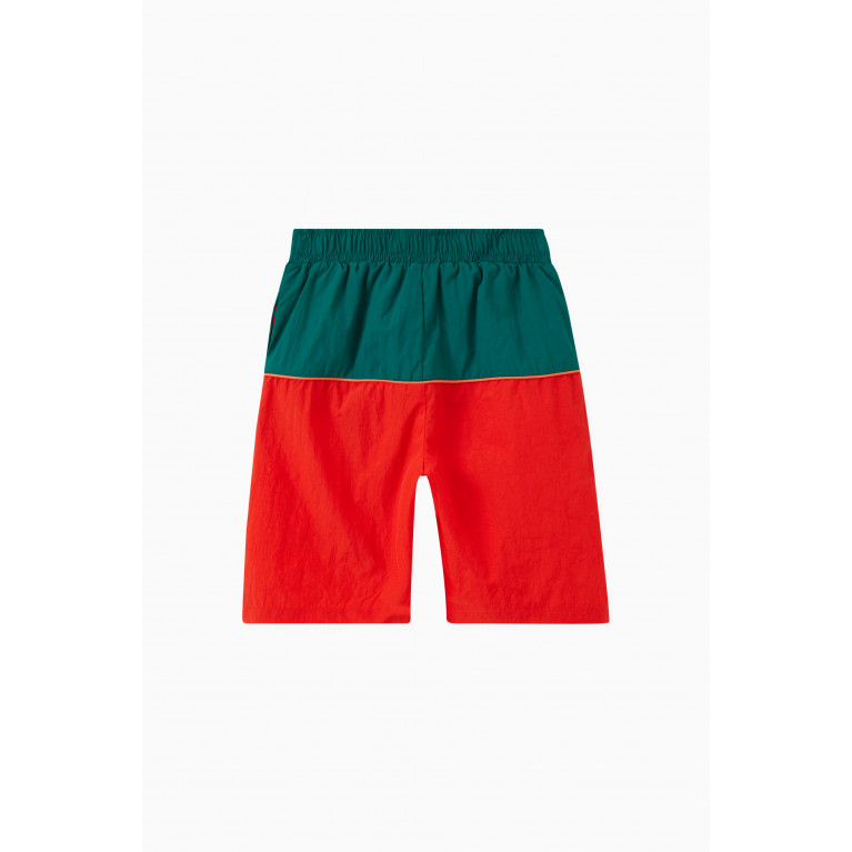 KENZO KIDS - Colour-block Logo-print Shorts in Cotton