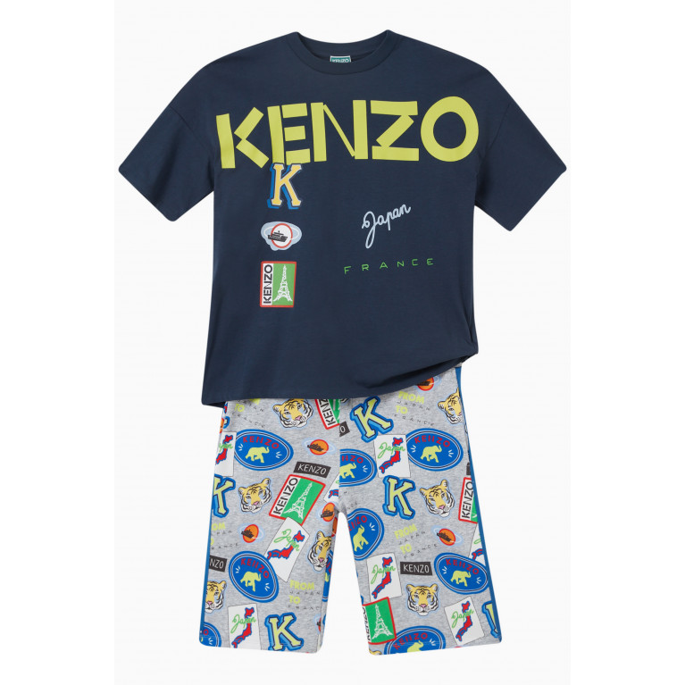 KENZO KIDS - Logo Sweatshorts in Cotton Jersey