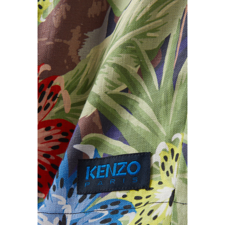 KENZO KIDS - All-over Print Logo Shorts