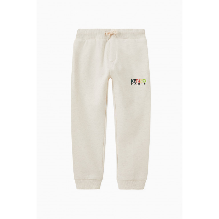 KENZO KIDS - Embroidered Logo Sweatpants in Cotton