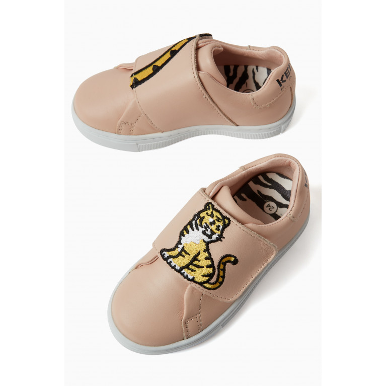 KENZO KIDS - Kotora Sneakers in Leather Pink
