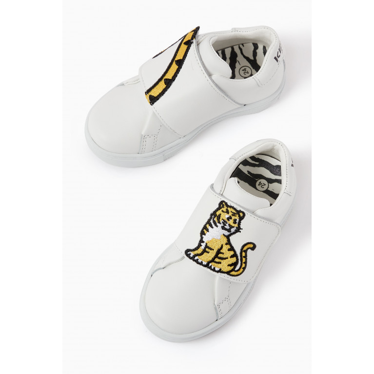 KENZO KIDS - Kotora Sneakers in Leather White