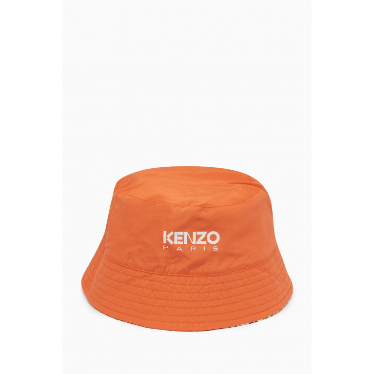 KENZO KIDS - Animal Print Reversible Bucket Hat in Cotton