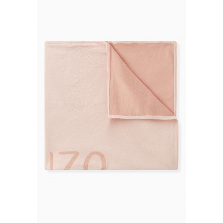 KENZO KIDS - Logo Detail Blanket in Cotton Pink