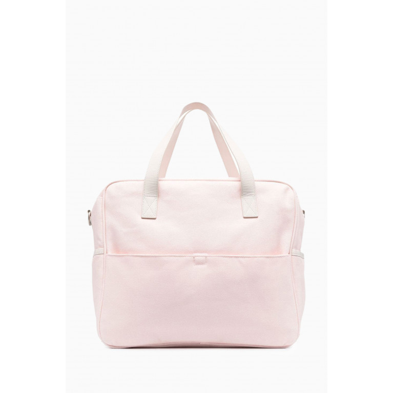 KENZO KIDS - Embroidered Logo Changing Bag in Leather Pink