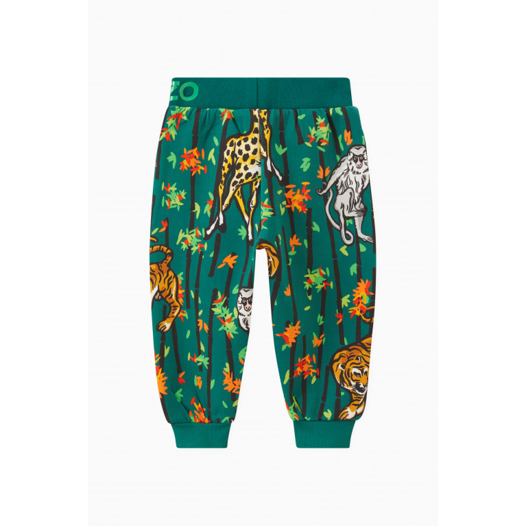 KENZO KIDS - Jungle-print Sweatpants in Cotton-blend