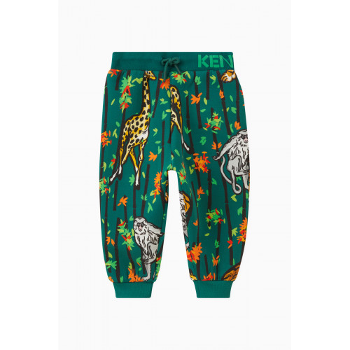 KENZO KIDS - Jungle-print Sweatpants in Cotton-blend