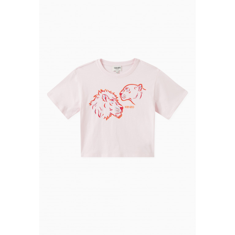 KENZO KIDS - Friend Print T-shirt in Cotton