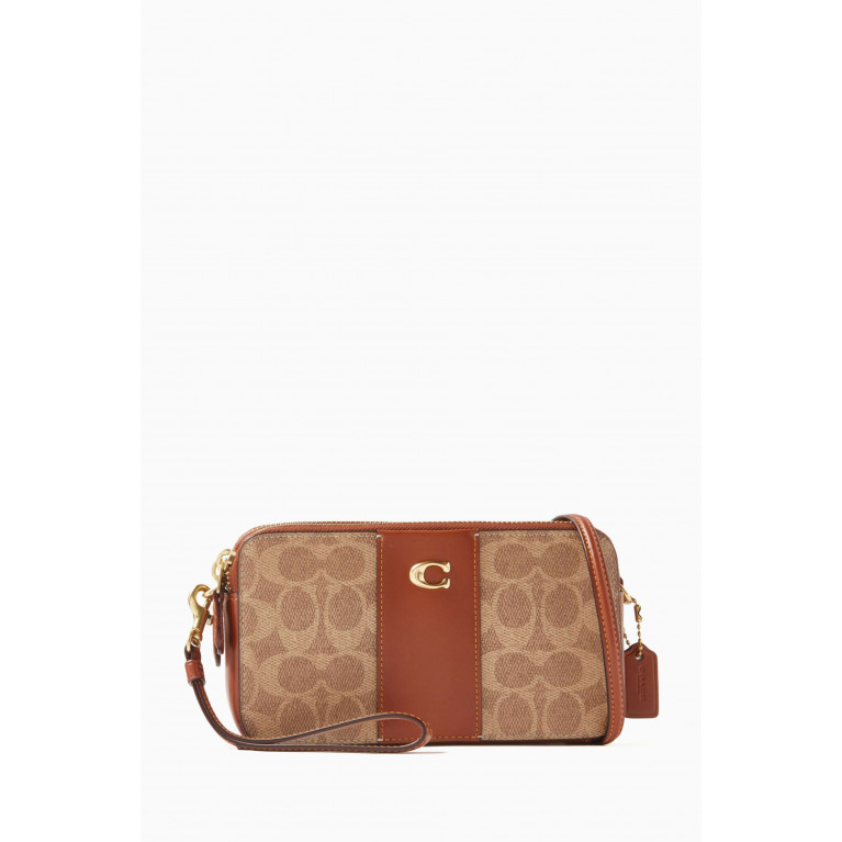 Coach - Kira Colour-block Crossbody Bag in Coated-canvas & Leather