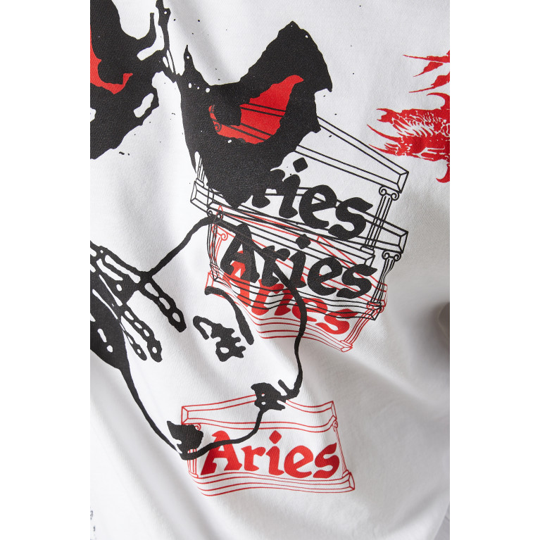 Aries - Mash Up Long Sleeve T-shirt in Cotton Jersey