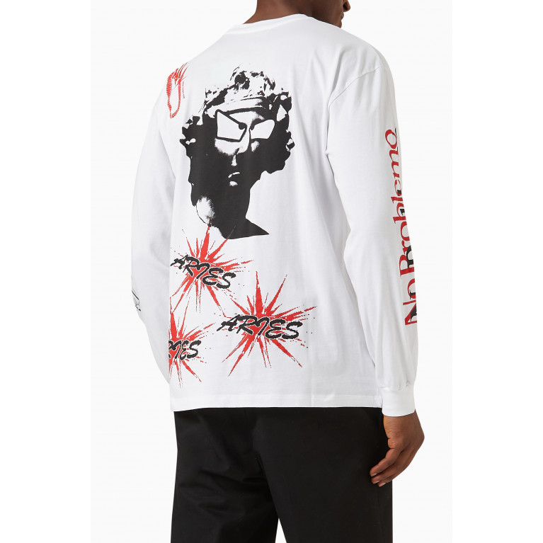 Aries - Mash Up Long Sleeve T-shirt in Cotton Jersey