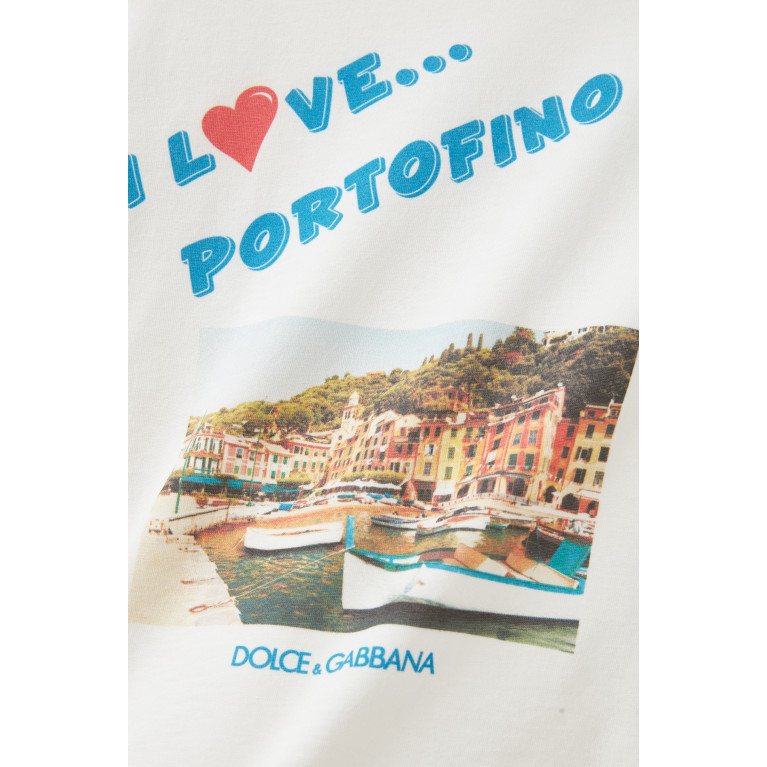Dolce & Gabbana - I Love Portofino T-shirt in Cotton Jersey