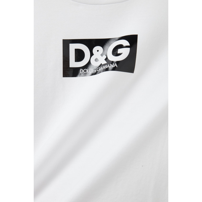 Dolce & Gabbana - Re-Edition Logo T-shirt in Cotton Jersey White