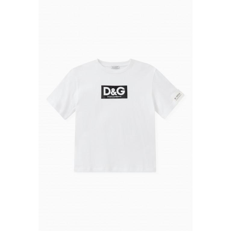 Dolce & Gabbana - Re-Edition Logo T-shirt in Cotton Jersey White