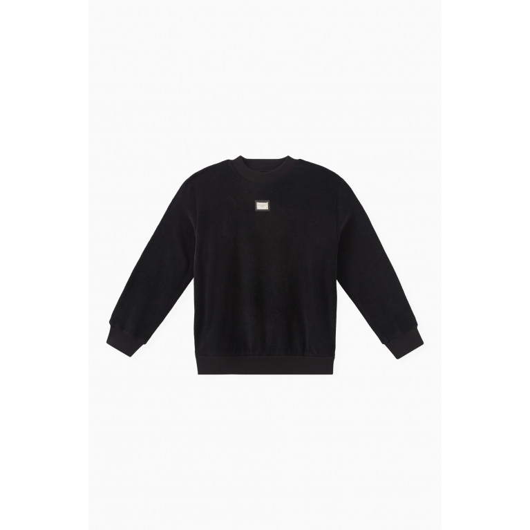 Dolce & Gabbana - Logo Tag Sweatshirt in Cotton Terry