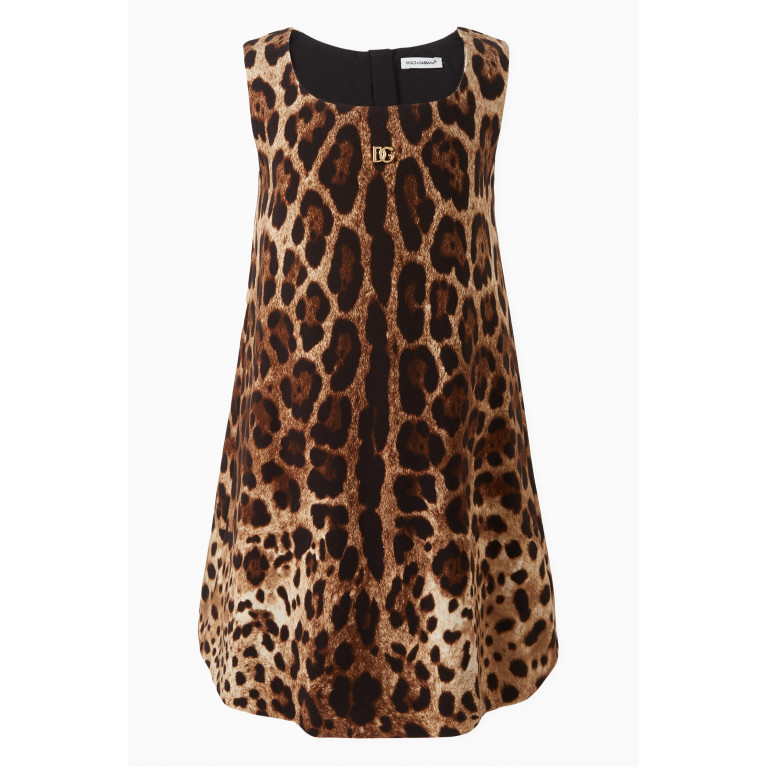Dolce & Gabbana - Leopard-printed Mini Dress in Cotton