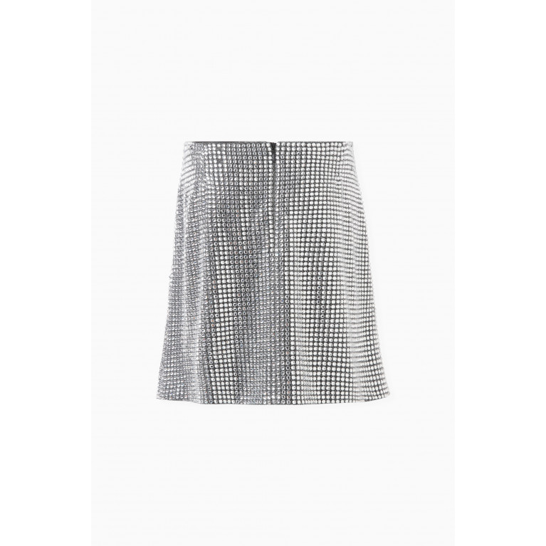 Dolce & Gabbana - Rhinestones-embroidered Mini Skirt in Polyester