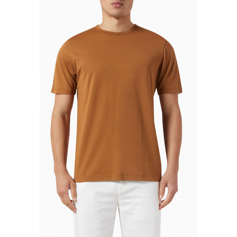 Sunspel - Classic T‑shirt in Cotton-jersey Brown