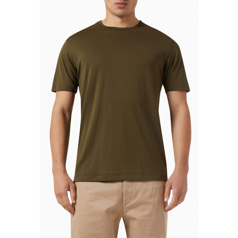 Sunspel - Classic T‑shirt in Cotton-jersey Green