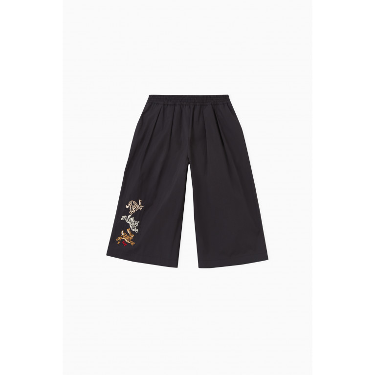 KENZO KIDS - Embroidered Detail Culottes in Cotton