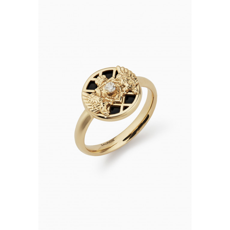 Balmain - Emblem Diamond Ring in 18kt Gold